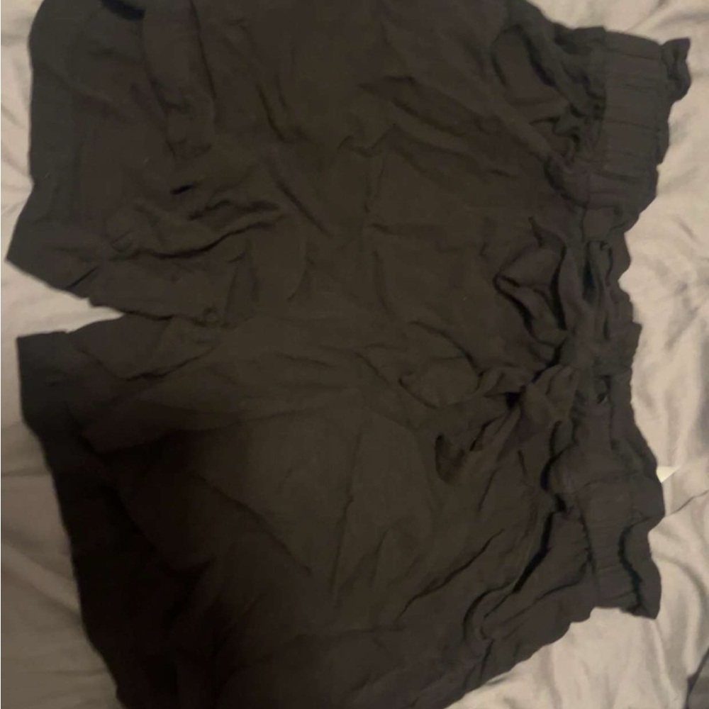 Black Ruffled Shorts